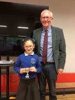 Kindness Cup presented by Clive to Macie-Rose this week